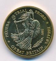 Nagy-Britannia 2002. 10c Britannia próbaveret T:1 patina Great Britain 2002. 10 cents Britannia trial strike C:UNC patina