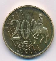 Vatikán 2009. 20c "XVI Benedek" próbaveret T:1 
Vatican 2009. 20 Cents "Benedict XVI...