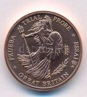 Nagy-Britannia 2002. 1c Britannia próbaveret T:1 fo. Great Britain 2002. 1 cent Britannia trial strike C:UNC spotted