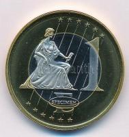 Dánia 2002. 1E "Korona" próbaveret T:1 fo.
Denmark 2002. 1 Euro "Crown" trial s...