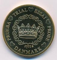 Dánia 2002. 50c Korona próbaveret T:1 fo. Denmark 2002. 50 cents Crown trial strike C:UNC spotted