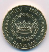 Dánia 2002. 20c Korona próbaveret T:1 fo. Denmark 2002. 20 cents Crown trial strike C:UNC spotted