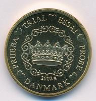Dánia 2002. 10c Korona próbaveret T:1 fo. Denmark 2002. 10 cents Crown trial strike C:UNC spotted