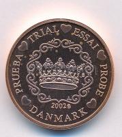 Dánia 2002. 1c Korona próbaveret T:1 fo. Denmark 2002. 1 cent Crown trial strike C:UNC spotted