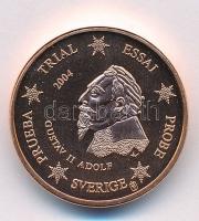 Svédország 2004. 1c II. Gusztáv Adolf próbaveret T:1 Sweden 2004. 1 cent Gustav Adolf II trial strike C:UNC
