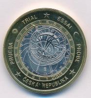 Csehország 2003. 1E Asztronómiai óra próbaveret T:1- Czech Republic 2003. 1 Euro Astronomical clock trial strike C:AU