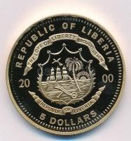Libéria 2000. 5$ "ECU" próbaveret T:PP
Liberia 2000. 5 Dollar "ECU" trial strik...