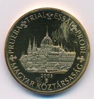 Magyarország 2003. 20c Parlament próbaveret T:1 fo. Hungary 2003. 20 cents Parliament trial strike C:UNC spotted