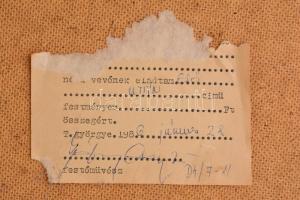 Gábri/Gábry Albert (1935-2004): Eső után. Olaj, farost, jelzett, hátoldalán a művész címkéjével és a...