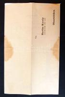 1909 Gyűjtőív az Olasztelken felállítandó honvédszobor javára (nyomtatványként elküldve)