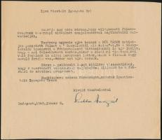 1942 Bp., Slachta (Schlachta) Margit (1884-1974) aláírása gépelt levélen