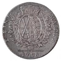 Német Államok / Szászország-Albertine 1788IEC Tallér Ag "III. Frigyes Ágost" Drezda (27,91...