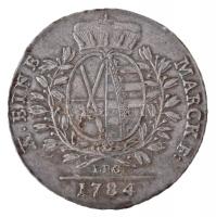 Német Államok / Szászország-Albertine 1784IEC Tallér Ag "III. Frigyes Ágost" Drezda (27,87...