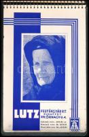 cca 1940 Lutz festékgyár r.t. Bp. XIV. Őrnagy- utca 4. színminta katalógus, kopott, helyenként folto...