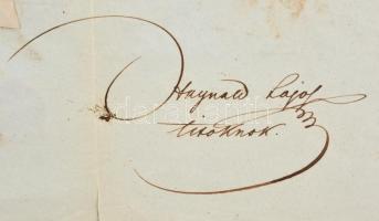 1847 Haynald Lajos (1816-1891) és Kunszt József (1790-1866) kalocsai érsek aláírása okmányon