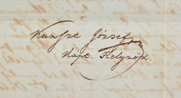 1847 Haynald Lajos (1816-1891) és Kunszt József (1790-1866) kalocsai érsek aláírása okmányon