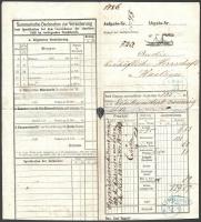 1869 DDSG Gran hajó fuvarlevele