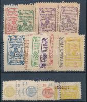 A Budapesti Borbély-, Fodrász- és Parókakészítő Ipartestület Alapszabályai 12 db Tagsági bélyeg + egyéb tagsági bélyegek.
