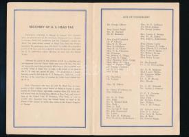 cca 1930 3 db hajózással kapcsolatos papírrégiség tétel: 1 db Cunard Line, R.M.S Tuscania óceánjáró ...
