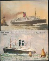 cca 1930 3 db hajózással kapcsolatos papírrégiség tétel: 1 db Cunard Line, R.M.S Tuscania óceánjáró ...