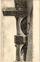 Verona, Ponte Scaligero (anno 1200), bridge, river bank