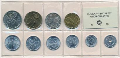 1985. 2f-20Ft (10xklf) érmés forgalmi sor fóliatokban T:1,1- Adamo FO18