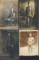 cca 1910-1940 10 db katonákat ábrázoló fotó