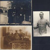 cca 1910-1940 10 db katonákat ábrázoló fotó