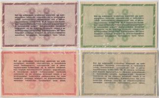 1946. 4db-os vegyes Adópengők, változatok T:vegyes
sorszámozott hajtatlan 50.000 AP
sok festékkel ...