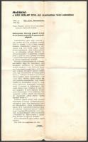 1914 Váci járás államellenes izgatás tiltására felhívó nyomtatvány újság mellé a megyei főszolgabíróról