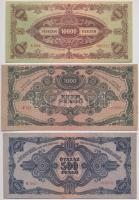 1945-1946. 5db-os vegyes pengő bankjegy tétel, jobb állapotban T:II