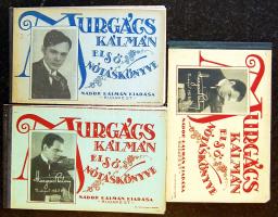 cca 1930 Murgács Kálmán 3 db nótáskönyve kiváló állapotban
