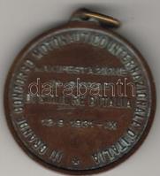 Olaszország 1931 mot.csónakverseny bronz  díjérem T:2