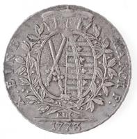 Német Államok / Szászország-Albertine 1773EDC Tallér Ag "III. Frigyes Ágost" Drezda (27,92...