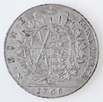 Német Államok / Szászország-Albertine 1768EDC Tallér Ag "III. Frigyes Ágost" Drezda (27,82...