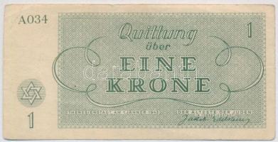 Német Harmadik Birodalom / Cseh-Morva Protektorátus / Theresienstadt gettó 1943. január 1. 1K helyi ...