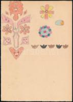 cca 1933 Magyar motívumok gyűjteménye XXXVI lapon. Subert Zoltán III. oszt. tanuló. Összeállította G...
