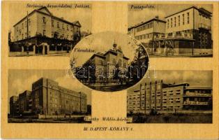 Budapest X. Kőbánya, városháza, postapalota, Horthy Miklós kórház, Stefánia Anyavédelmi intézet