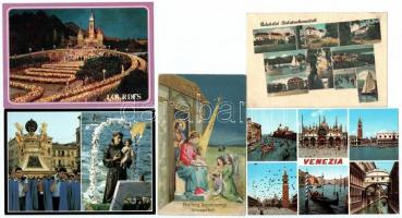 24 db MODERN motívum képeslap: vallás és karácsonyi üdvözlő / 24 modern motive postcards: religion, ...