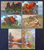 Kb. 150 db RÉGI motívum képeslap vegyes minőségben, pár litho / Cca. 150 pre-1945 motive postcards, mixed quality, some lithos