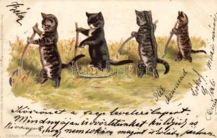 1899 Cats Litho