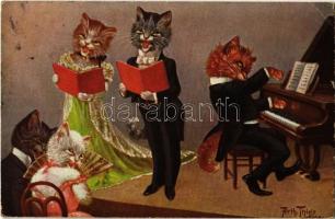 Cat concert. T.S.N. Serie 1852. s: Arthur Thiele (EK)
