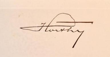 cca 1930 Horthy Miklós kormányzó portréja, papír. Horthy nyomtatott aláírásával, Brunhuber Béla udva...