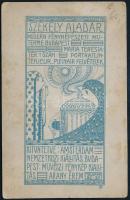 cca 1905-1915 Fiatal férfi és kisfiú teniszütővel, keményhátú fotó Székely Aladár műterméből, hátold...