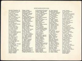 1929 Felvidéki Egyesületek Szövetsége táncestély meghívó, számozott, 6 oldal, 18,5x24,5 cm