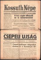 1920-1946 6 db klf ritkább újság: Kossuth Népe, Csepeli újság, Szentendre és vidéke, Nagykőrősi közlöny, Kecskeméti Közlöny