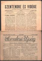 1920-1946 6 db klf ritkább újság: Kossuth Népe, Csepeli újság, Szentendre és vidéke, Nagykőrősi közl...