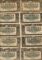 Kis korona tétel 1920. 10K (20x), 20K (9x), 50K (7x), 100K (1x) T:III,IV Összesen 37db!