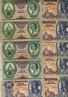 Kis bankjegy tétel, benne pengő infla, 45db T:II,III,IV