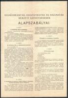 1916 Hadirokkantak, Hadiözvegyek és Hadiárvák Nemzeti Szövetségének alapszabályai 8p.